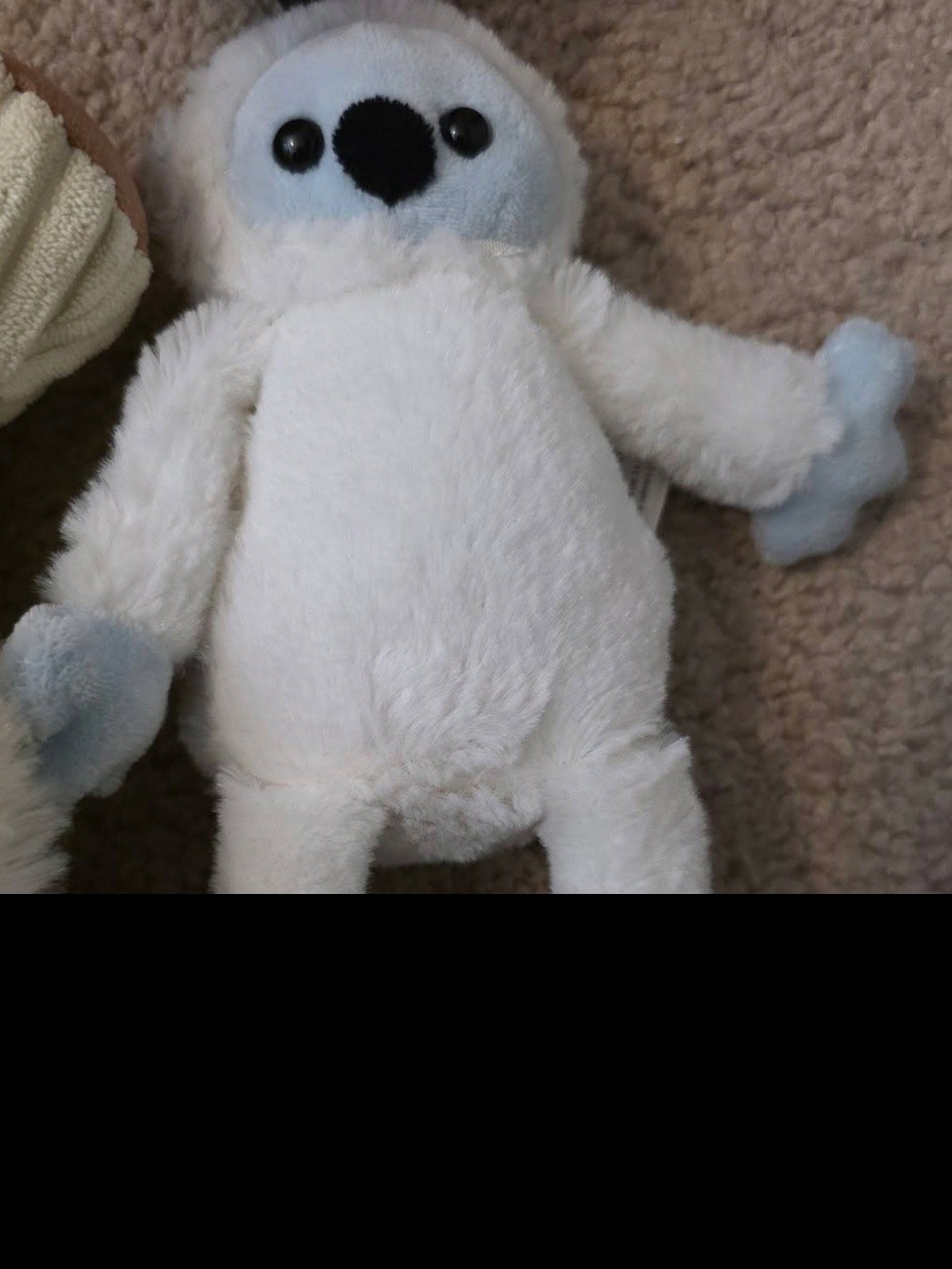 White and Light Blue Plush Yeti Plushie